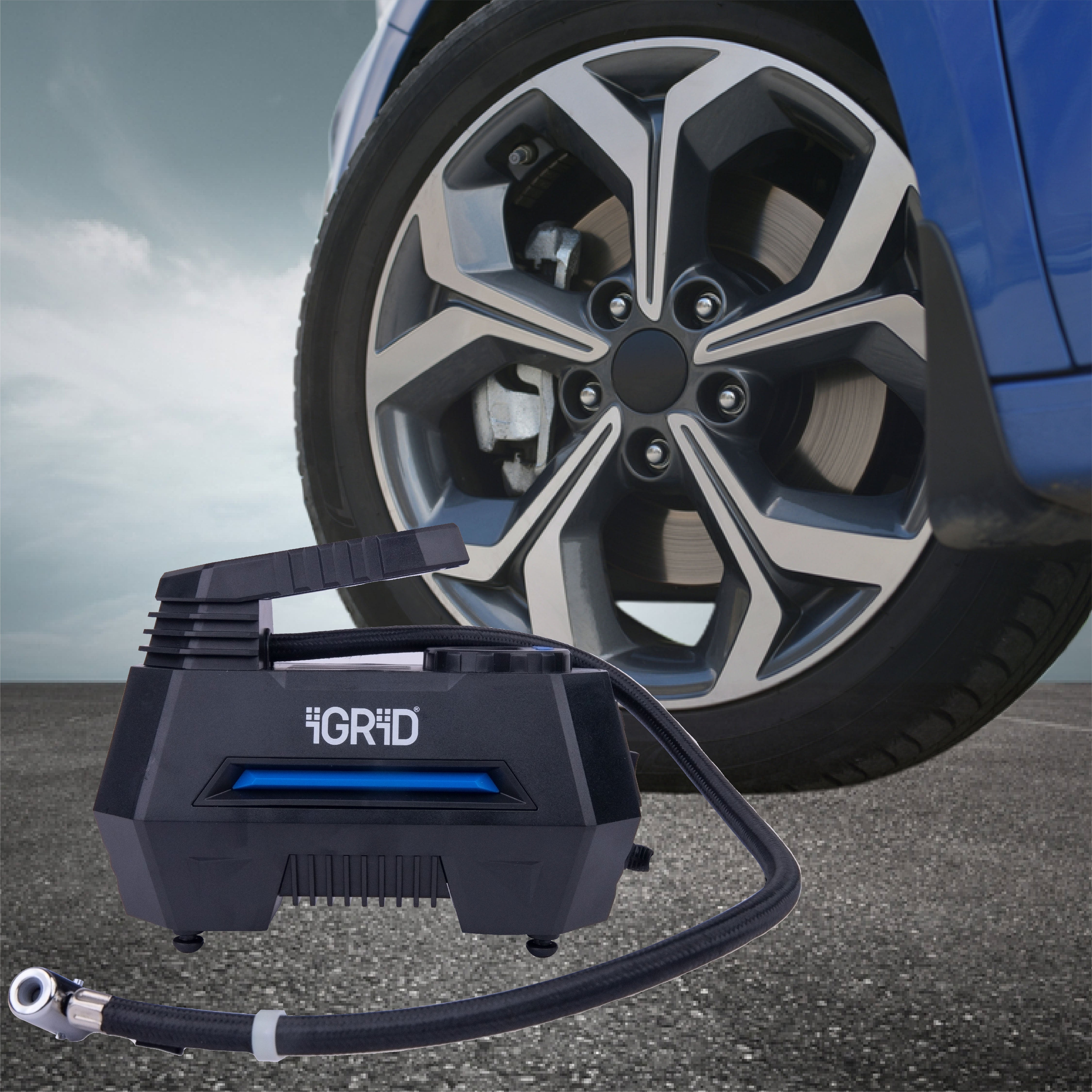 iGRiD Car tyre Inflator  Air compressor – iGRiDstore