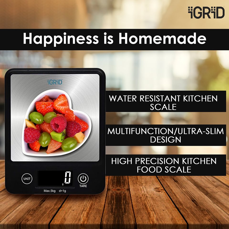 Digital Kitchen Scale/Food Scale - Ultra Slim, Multifunction